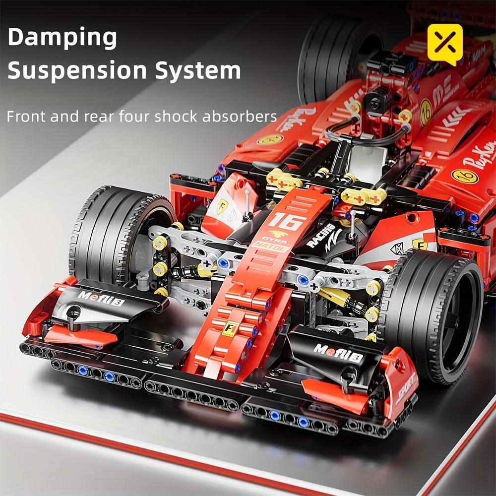 1200+pcs Red Equation Supercar Building Blocks Ornament, High Difficult Inserted Toy, Birthday Gift, New Year Gift Easter Gift Christmas Halloween Gift