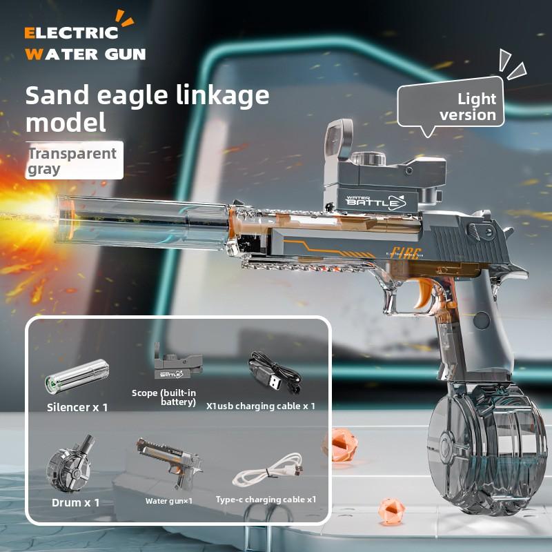 Automatic Electric Water Guns for Adults & Kids Ages 8-12,Powerful Water Blaster Squirt Gun with LED Flash 32ft Long Range 500mL Large Capacity, Outdoor Toys for Summer Pool Beach