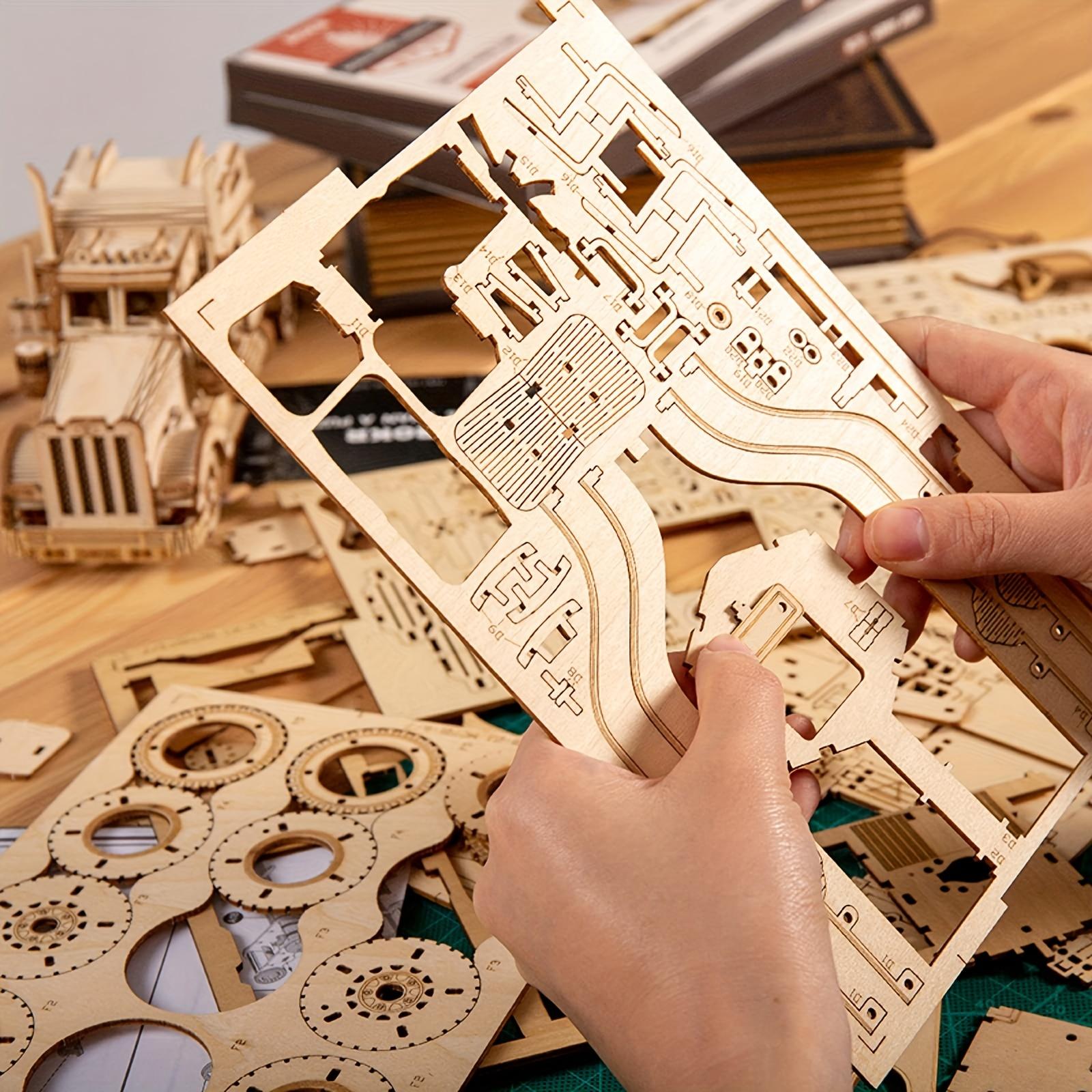 Build Your Own Heavy Truck 3D Wooden Puzzle Model Kit - A Fun And Educational DIY Gift Christmas Halloween Gift