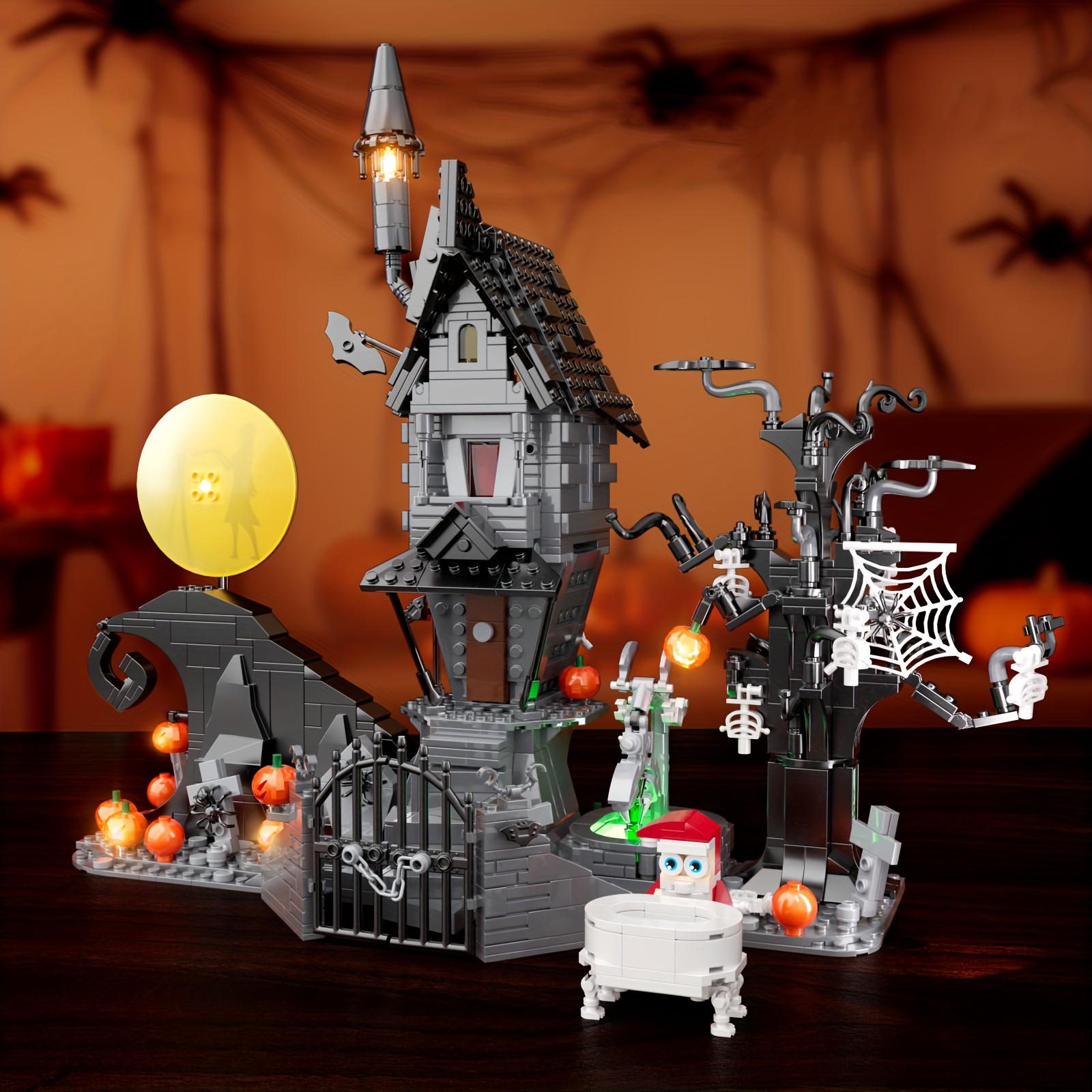957pcs Architecture Christmas Scary House Model Building Blocks Playsets Building Blocks Toys, Christmas Halloween Beautiful Room Decorations Best Holiday Gift For Friends Christmas Halloween Gift