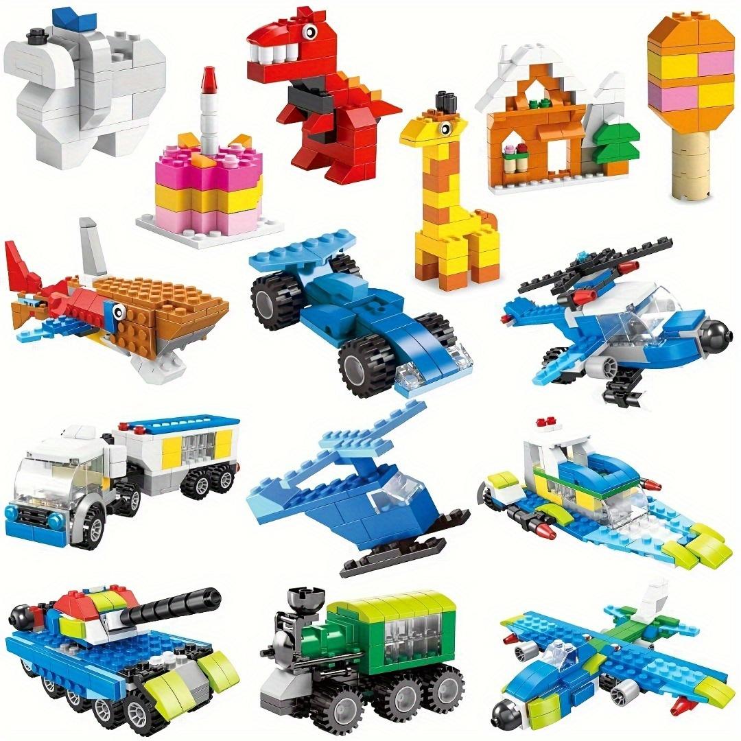 1000 PCs Computer Building Blocks 12 Classic Colors Classic Creative Building Blocks Compatible with All Major Brands, Basic Building Blocks Toys in Bulk