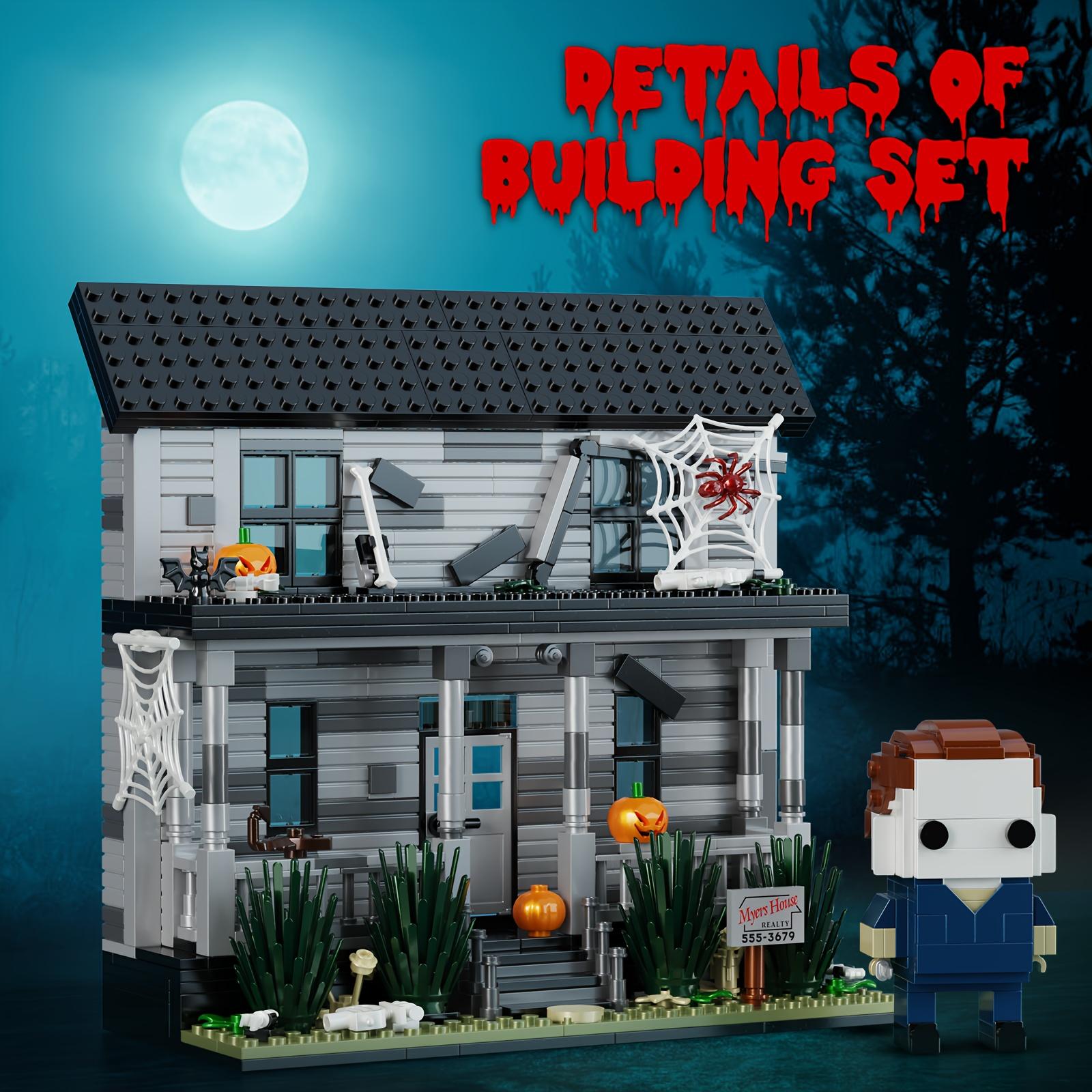 586pcs Michael Myers House building block model set-Handmade, beautifully decorated, highly precise-Challenging building set-Home collection ornament decoration-Excellent box + instruction manual-The best gift for Halloween and Christmas!