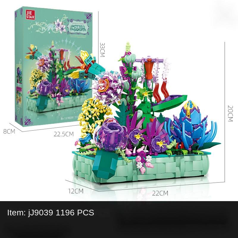 Purple Flower Bouquet Building Sets For Adult, 13 Flowers (891pcs), Botanical Collection With Fancy Box, Building Blocks Toy For Girls Ages 8+,Thoughtful Home Décor Gift for Your Loved One