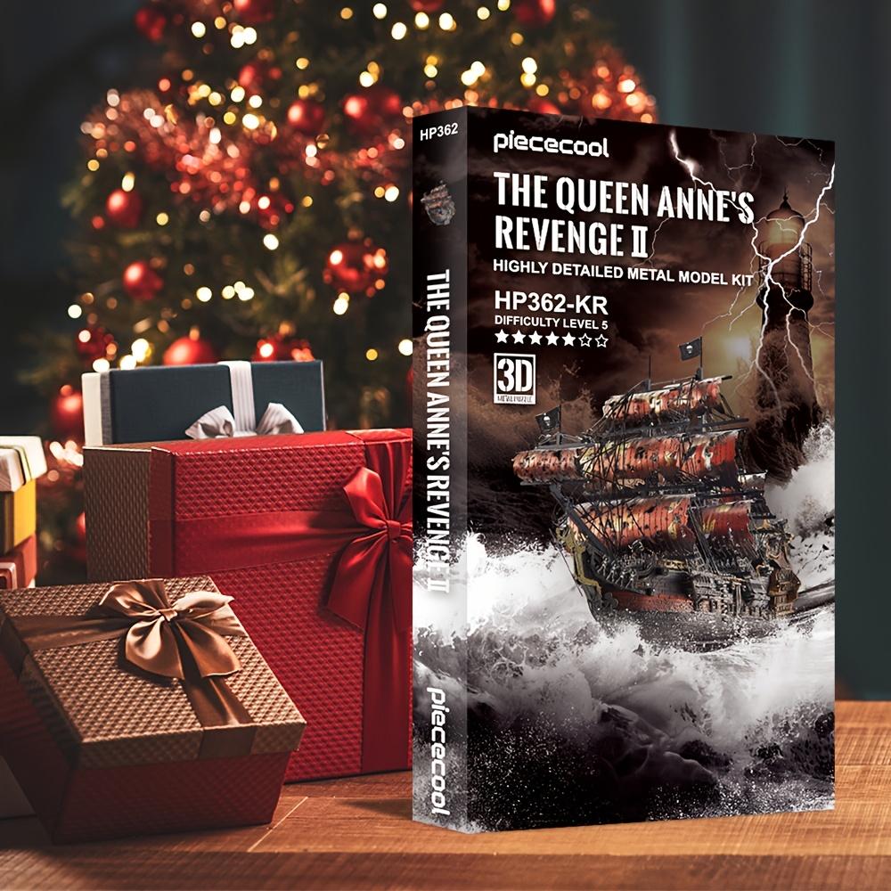 Queen Anne's Revenge II 3D Metal Puzzle Kit - Challenging DIY Model Set for Adults, Perfect Christmas Gift & Home Decor
