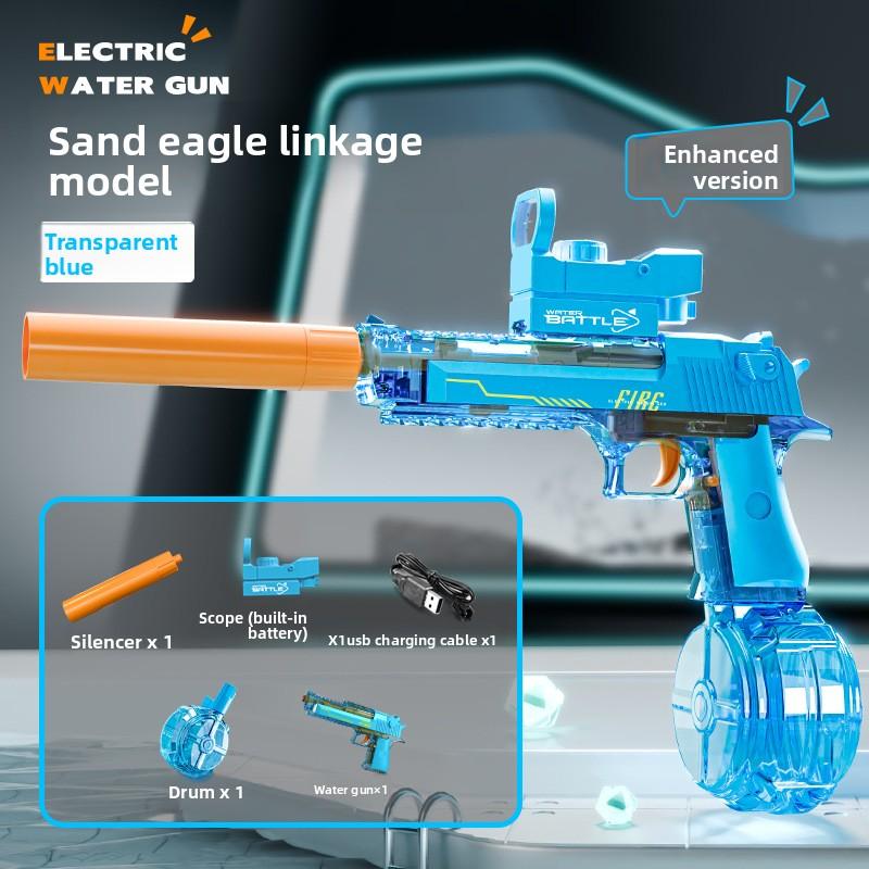 Automatic Electric Water Guns for Adults & Kids Ages 8-12,Powerful Water Blaster Squirt Gun with LED Flash 32ft Long Range 500mL Large Capacity, Outdoor Toys for Summer Pool Beach