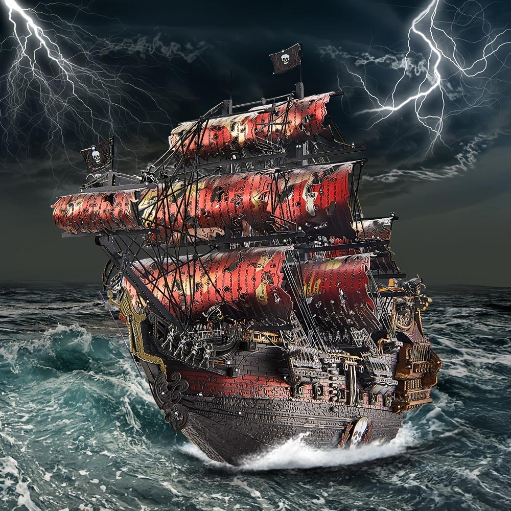Queen Anne's Revenge II 3D Metal Puzzle Kit - Challenging DIY Model Set for Adults, Perfect Christmas Gift & Home Decor