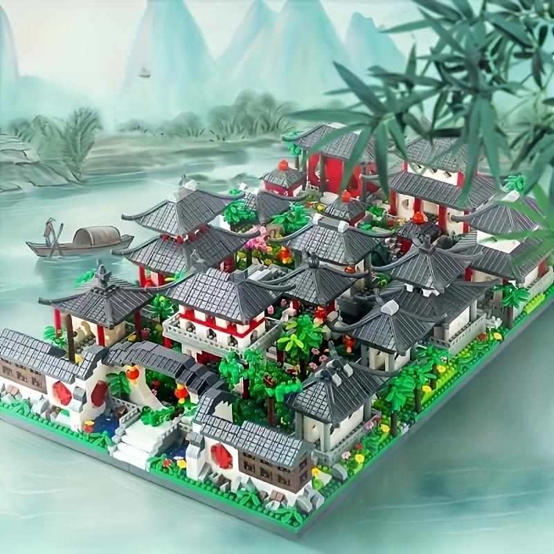 5530pcs+ Oriental Ancient Wisdom 3D Building Block Ancient Architecture Series Suzhou Garden Adult Puzzle Assembly Model Toys Halloween Christmas Gift