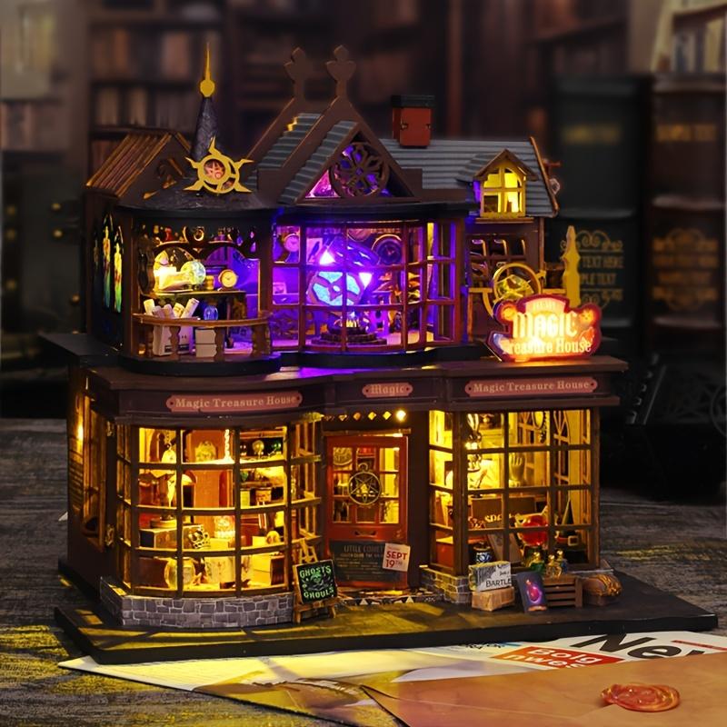 MAOMIYU Vintage Magic Treasure House DIY Wooden Model Kit, 3D Puzzle, Home Decoration, Gift for Christmas, Ages 14 +