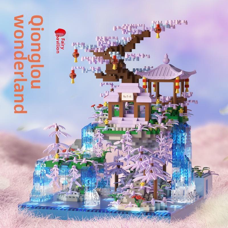 2229pcs Peach Blossom Bonsai Tree Building Set - Chinese Architecture Collectible Model Peach Blossom Tree Lego Alternative - 2229PCS Budget-Friendly Building Blocks