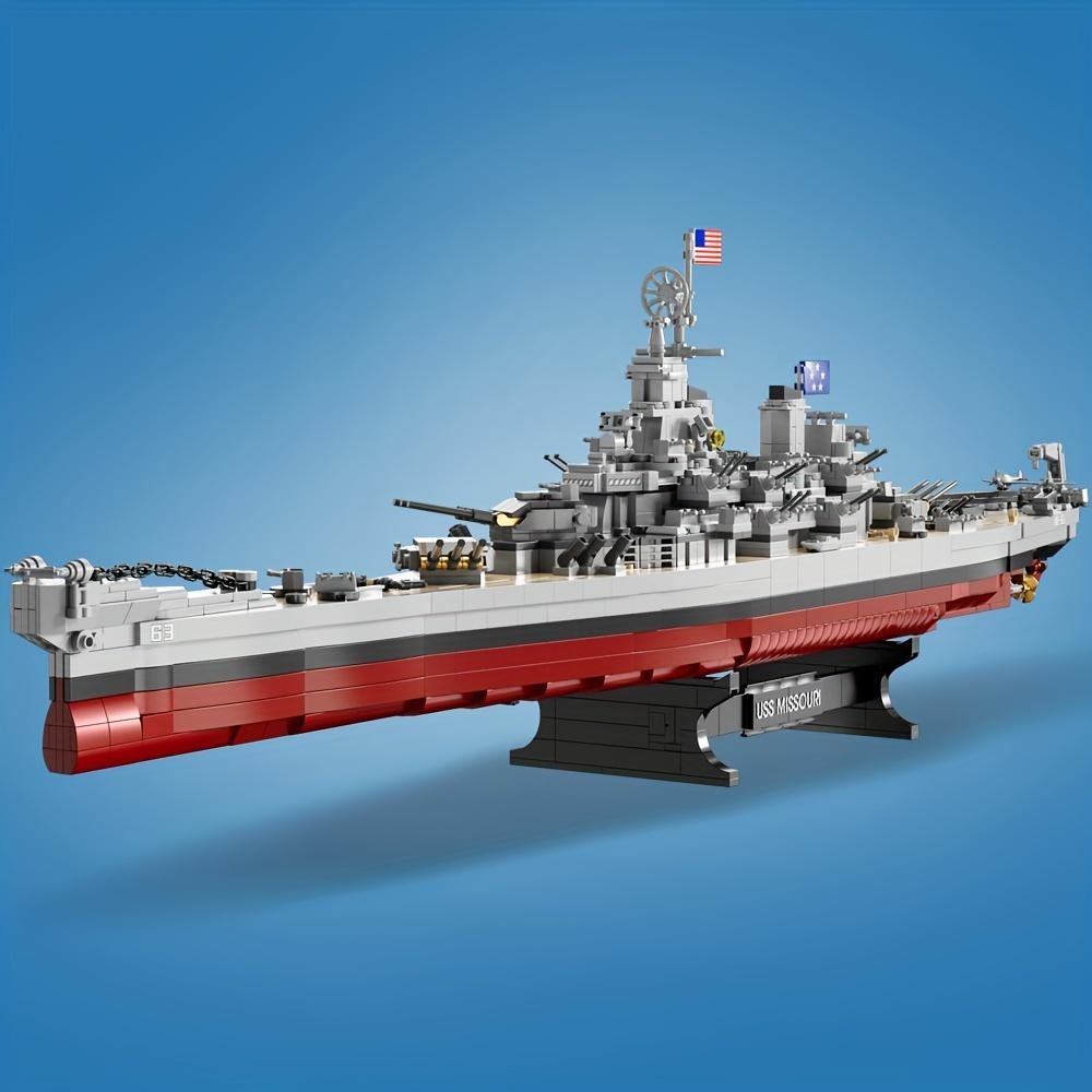 2228 Pcs, USS Missouri Battleship Construction Kit Building Block Set, Military Series Historical Warship Model, Adult Collection Display Toy, Hobbyist Gift, FC4203 Christmas Halloween Gifts
