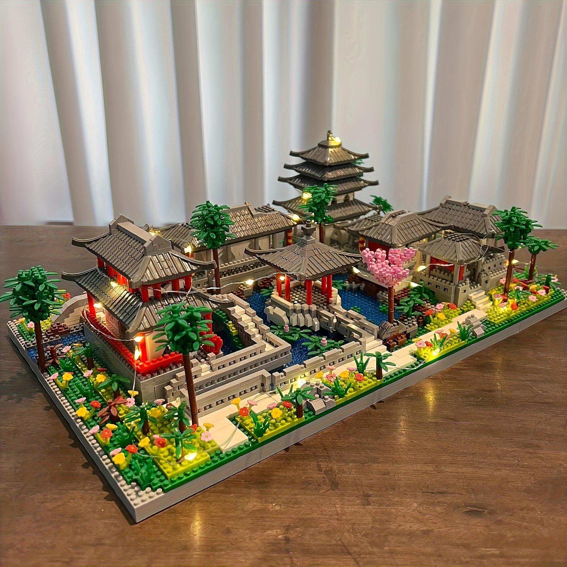 5530pcs+ Oriental Ancient Wisdom 3D Building Block Ancient Architecture Series Suzhou Garden Adult Puzzle Assembly Model Toys Halloween Christmas Gift