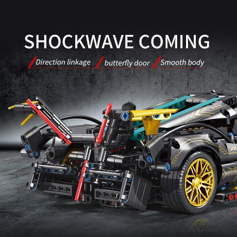 1314Pcs Building block City Car Black V12 Block Roadster 1:14 DIY Roadster Building ket Assembly Block Car Toy Birthday Gift Christmas Halloween Gift