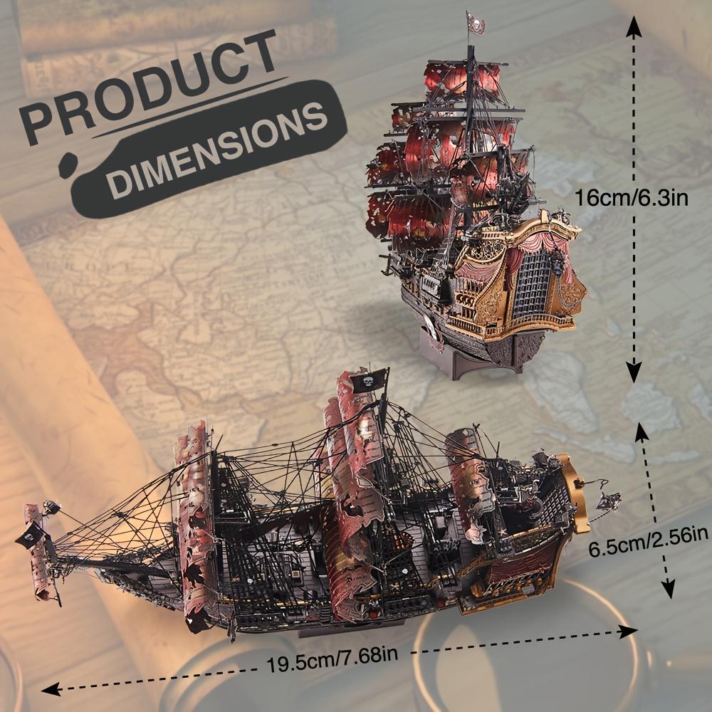 Queen Anne's Revenge II 3D Metal Puzzle Kit - Challenging DIY Model Set for Adults, Perfect Christmas Gift & Home Decor