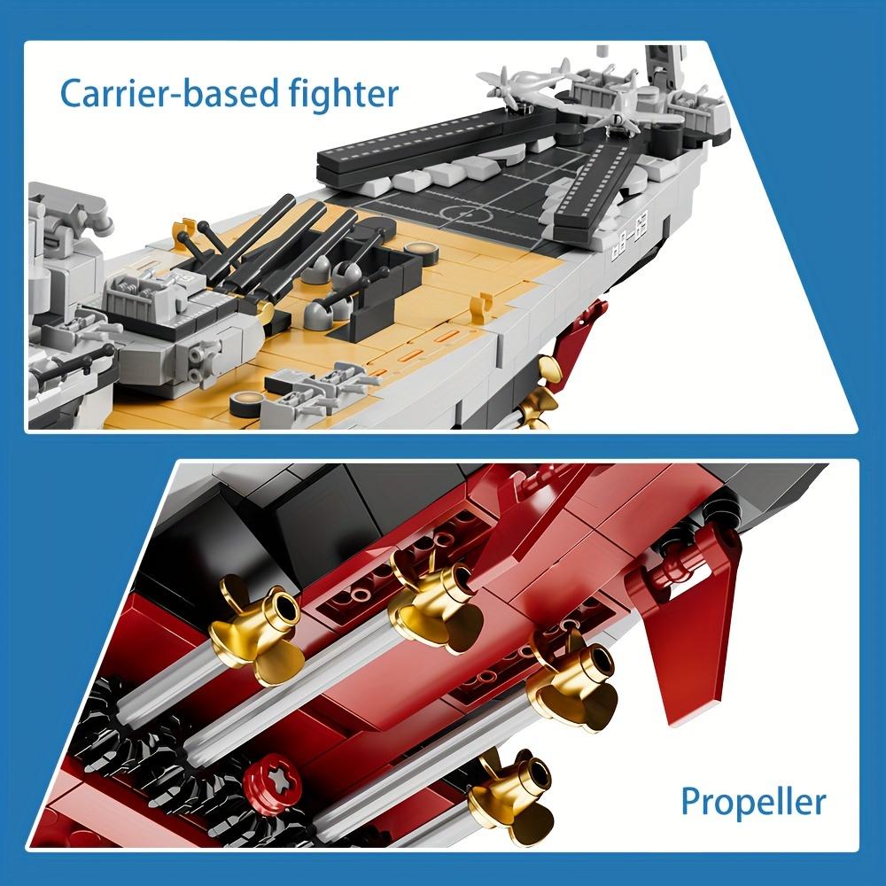 2228 Pcs, USS Missouri Battleship Construction Kit Building Block Set, Military Series Historical Warship Model, Adult Collection Display Toy, Hobbyist Gift, FC4203 Christmas Halloween Gifts