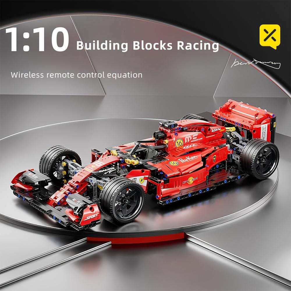 1200+pcs Red Equation Supercar Building Blocks Ornament, High Difficult Inserted Toy, Birthday Gift, New Year Gift Easter Gift Christmas Halloween Gift