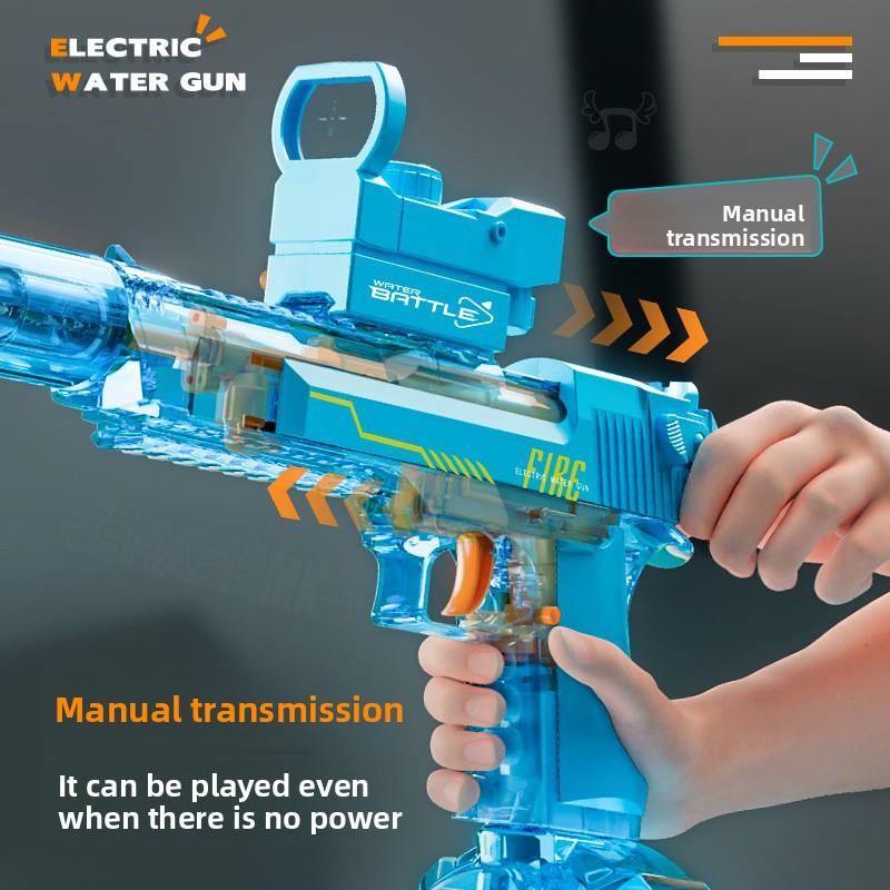 Automatic Electric Water Guns for Adults & Kids Ages 8-12,Powerful Water Blaster Squirt Gun with LED Flash 32ft Long Range 500mL Large Capacity, Outdoor Toys for Summer Pool Beach