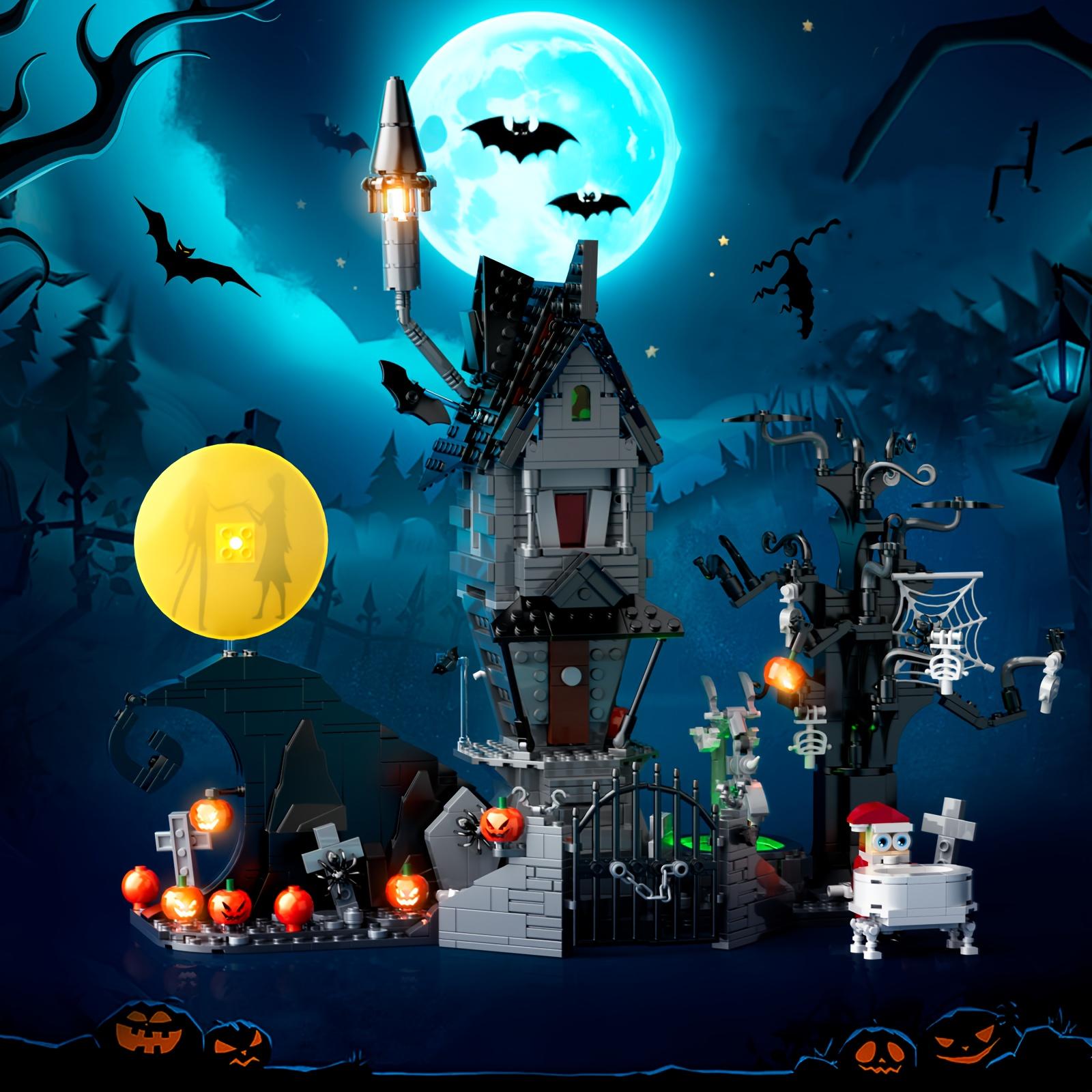957pcs Architecture Christmas Scary House Model Building Blocks Playsets Building Blocks Toys, Christmas Halloween Beautiful Room Decorations Best Holiday Gift For Friends Christmas Halloween Gift