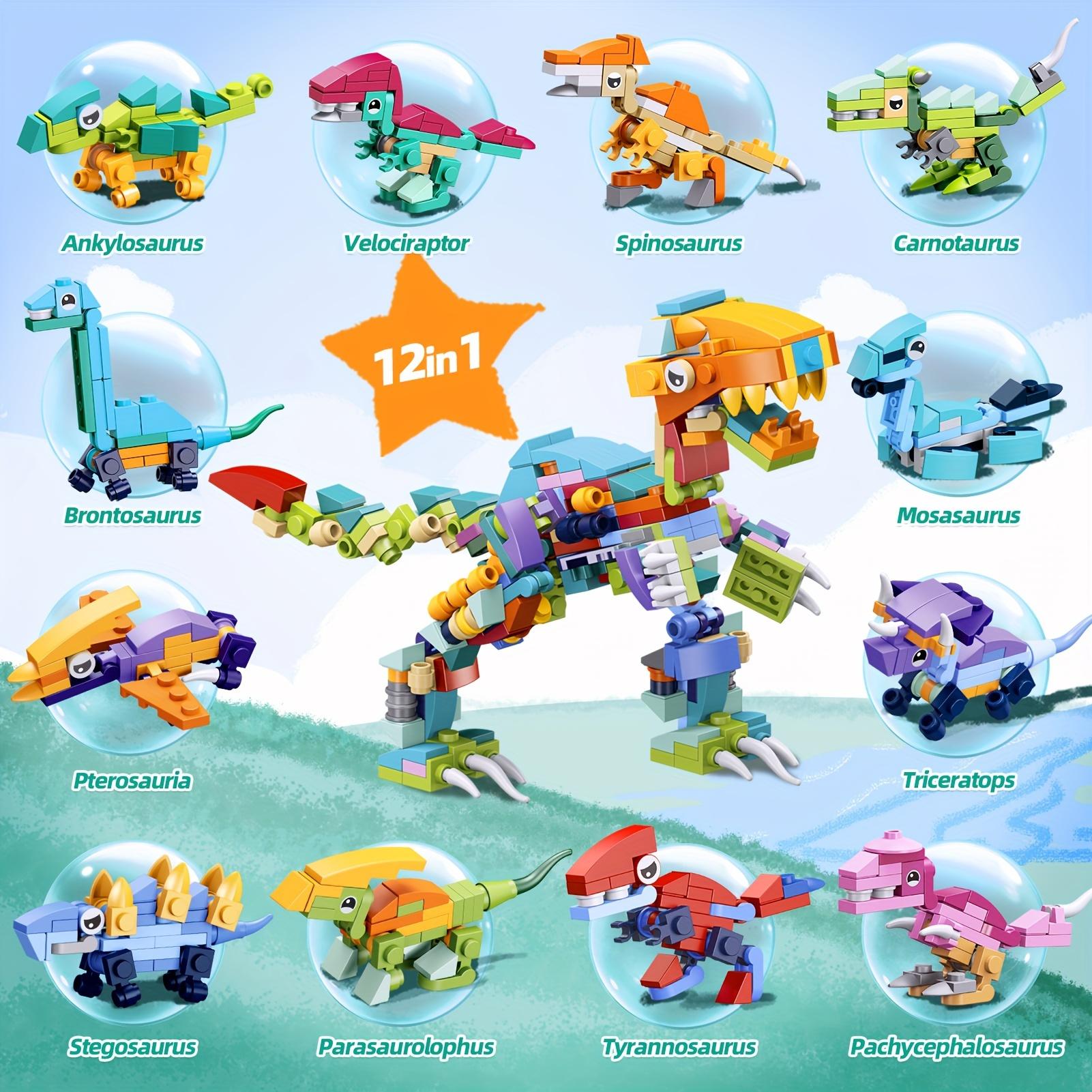 Dinosaur Animal Building Block Set, STEM Educational Gift, Suitable for Children over 6 Years Old Boys Girls, Dinosaur Land Sea Animals, 36 Packs of 1063 Pieces