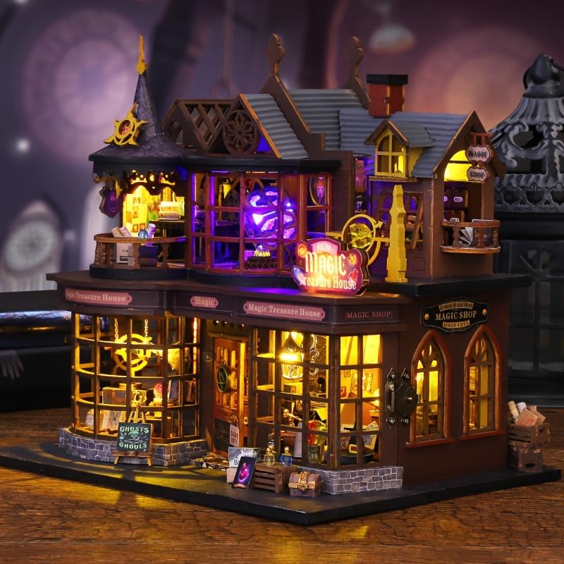 MAOMIYU Vintage Magic Treasure House DIY Wooden Model Kit, 3D Puzzle, Home Decoration, Gift for Christmas, Ages 14 +