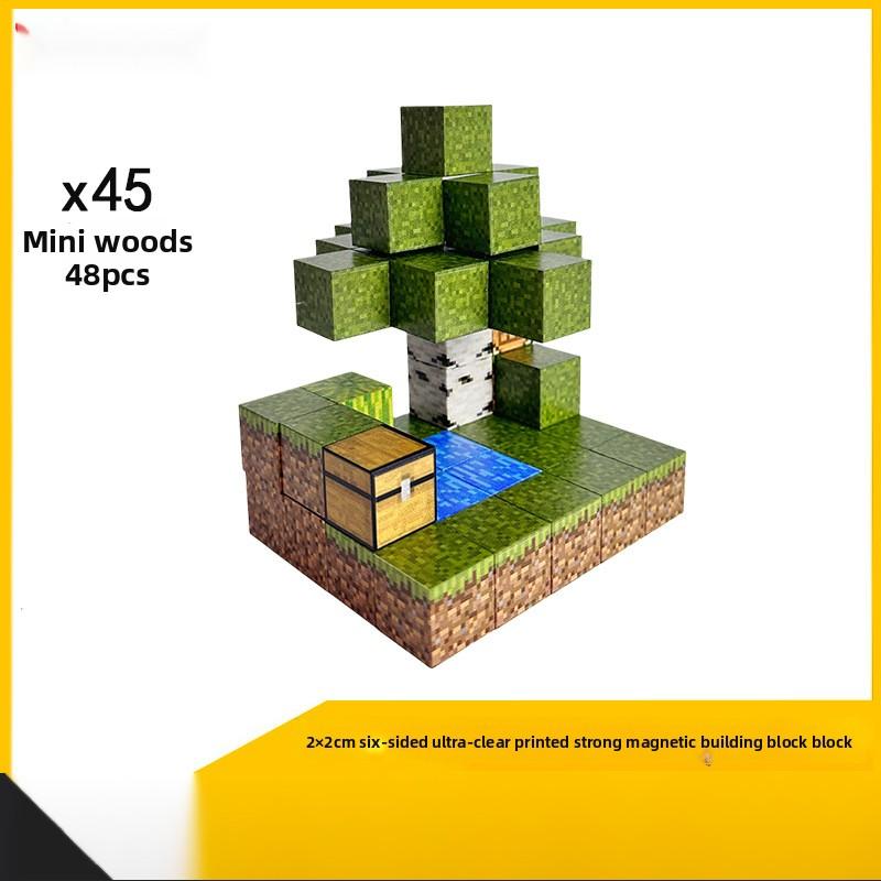 Minecraft-Compatible Magnetic Building Set - Creative STEM Learning Toy with 224PCS