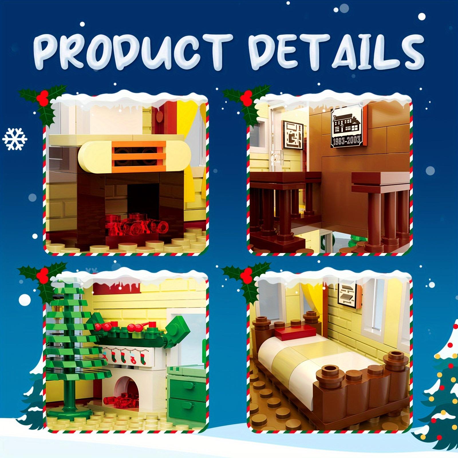1156 Pieces Popular Christmas Holiday House Building Blocks Playsets Fans Must Buy With Electricity Beautiful Handmade Puzzle Halloween Christmas Gift