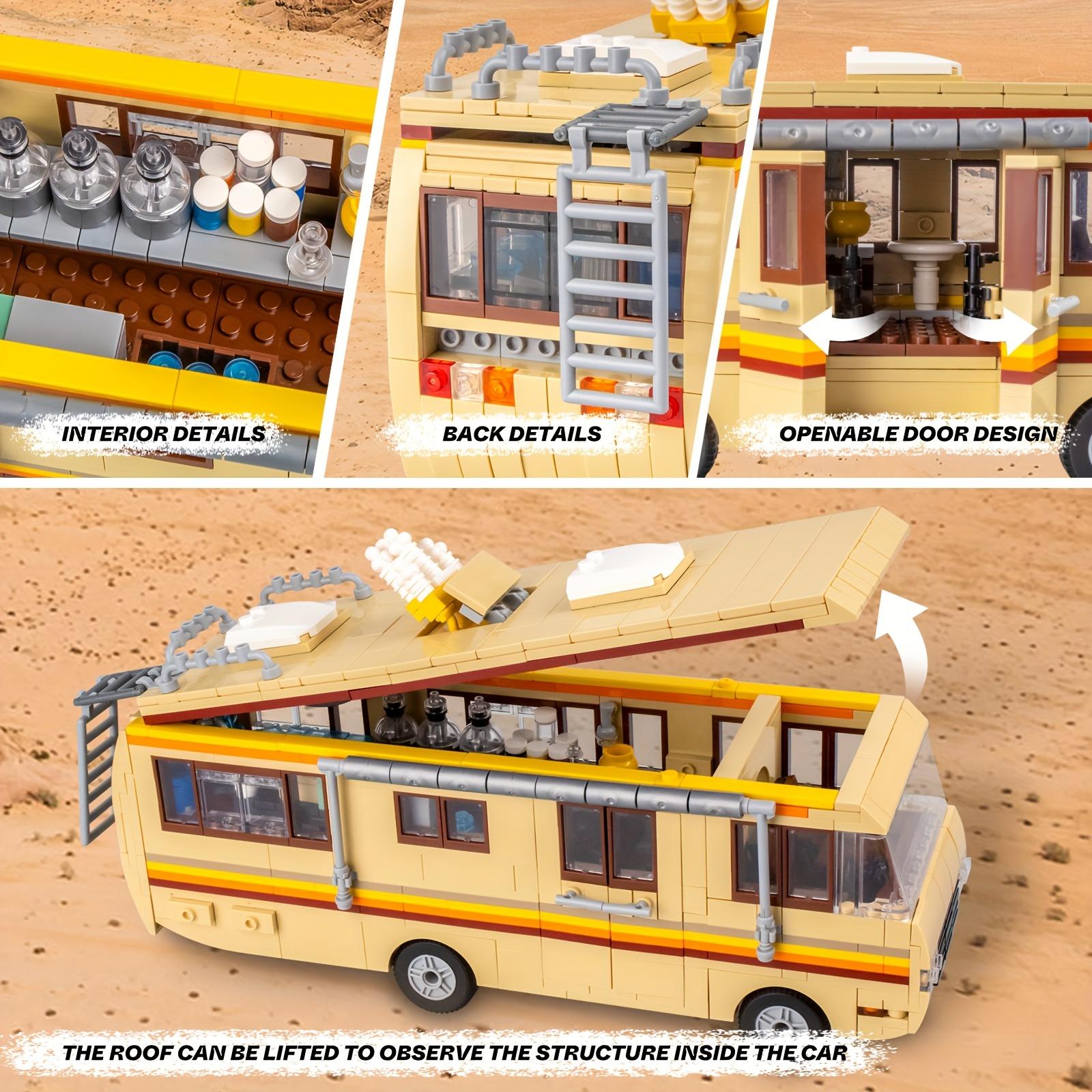 986pcs 986-Piece Bus Building Set: Educational DIY Toy, Buildable Bus Blocks with Accessories for Kids, Birthday Gift, Christmas, Halloween