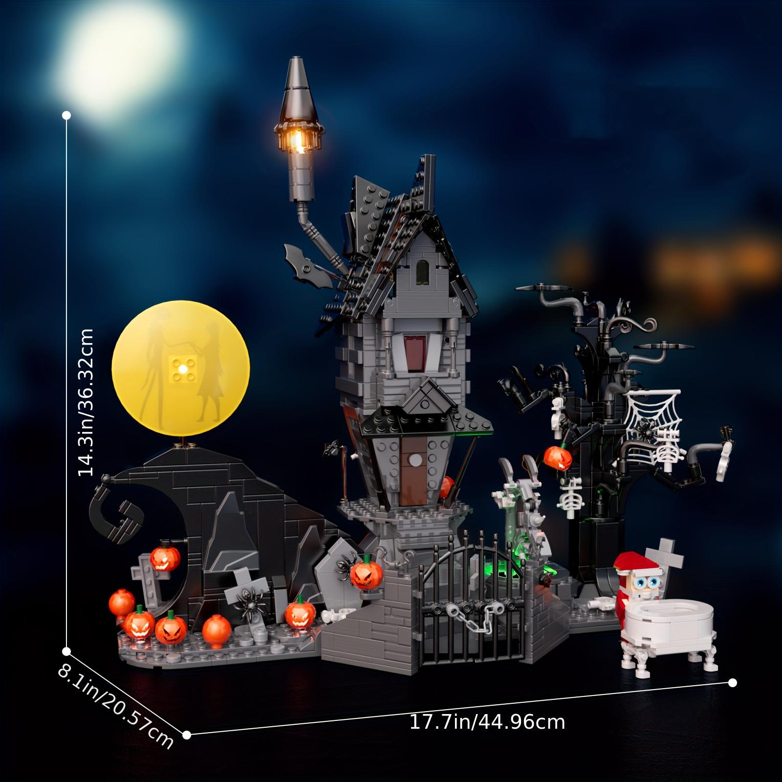 957pcs Architecture Christmas Scary House Model Building Blocks Playsets Building Blocks Toys, Christmas Halloween Beautiful Room Decorations Best Holiday Gift For Friends Christmas Halloween Gift