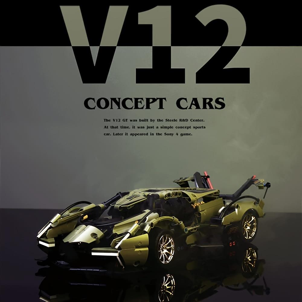 Sports Car Building Blocks Toys Adults Kits, 1:14 MOC Building Set Raceing Car Model (1039 Pieces)