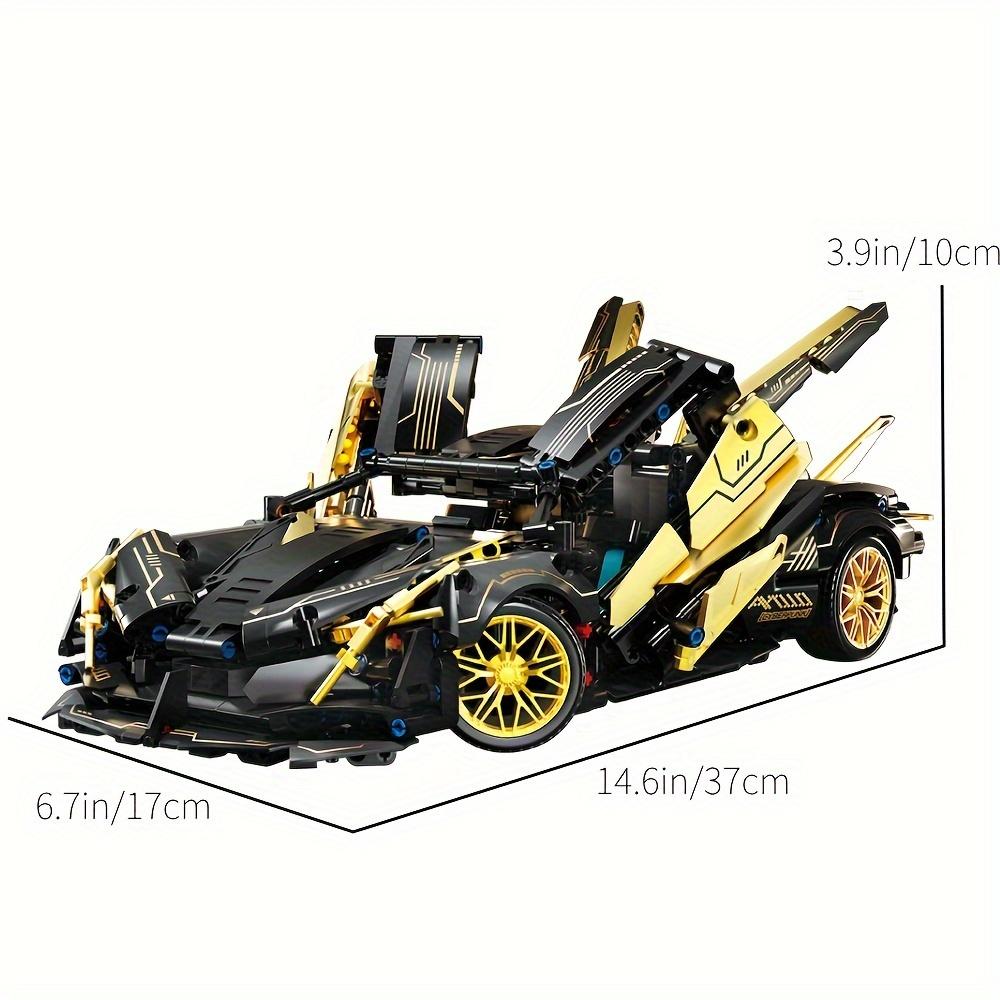1224pcs Sports Car Building Blocks Toys, 1:14 Scale Challenge Racing Car Model Building Set, Birthday Gifts For Adult