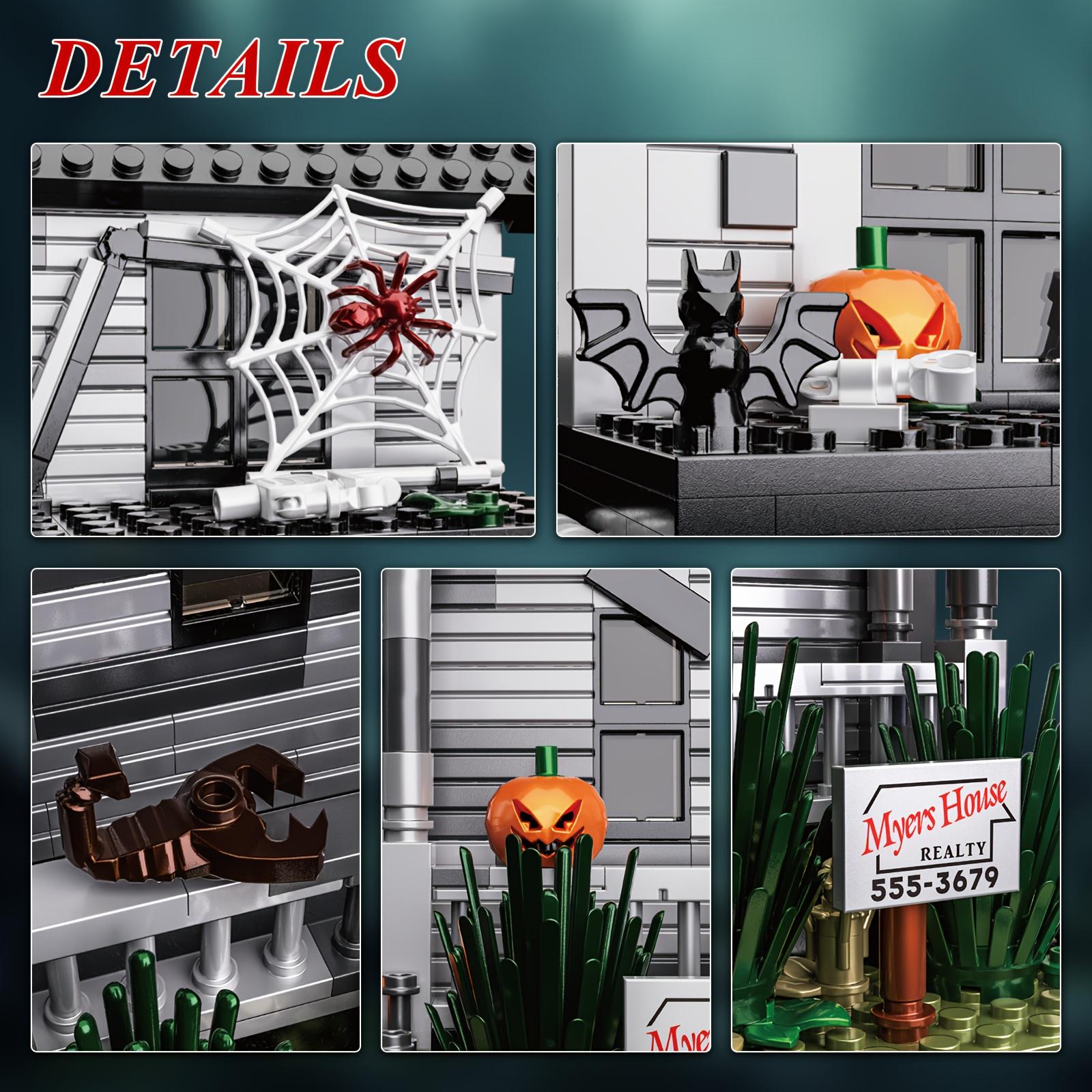 586pcs Michael Myers House building block model set-Handmade, beautifully decorated, highly precise-Challenging building set-Home collection ornament decoration-Excellent box + instruction manual-The best gift for Halloween and Christmas!