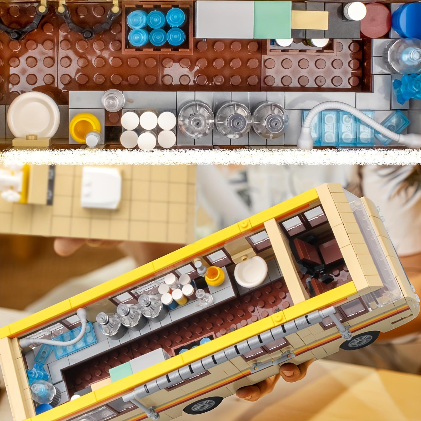 986pcs 986-Piece Bus Building Set: Educational DIY Toy, Buildable Bus Blocks with Accessories for Kids, Birthday Gift, Christmas, Halloween