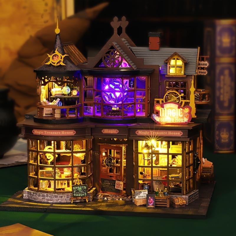 MAOMIYU Vintage Magic Treasure House DIY Wooden Model Kit, 3D Puzzle, Home Decoration, Gift for Christmas, Ages 14 +