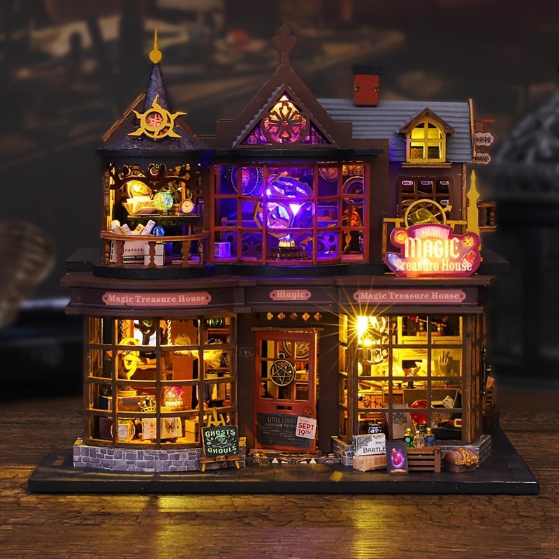 MAOMIYU Vintage Magic Treasure House DIY Wooden Model Kit, 3D Puzzle, Home Decoration, Gift for Christmas, Ages 14 +